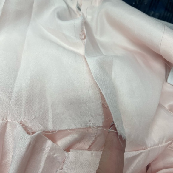 David's Bridal Pink Chiffon Dress Ruffled Back Size 14 - Picture 8 of 9